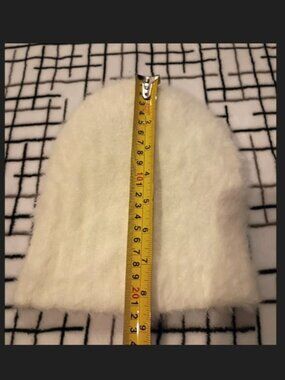 Free People Fuzzy White Beanie Winter Hat